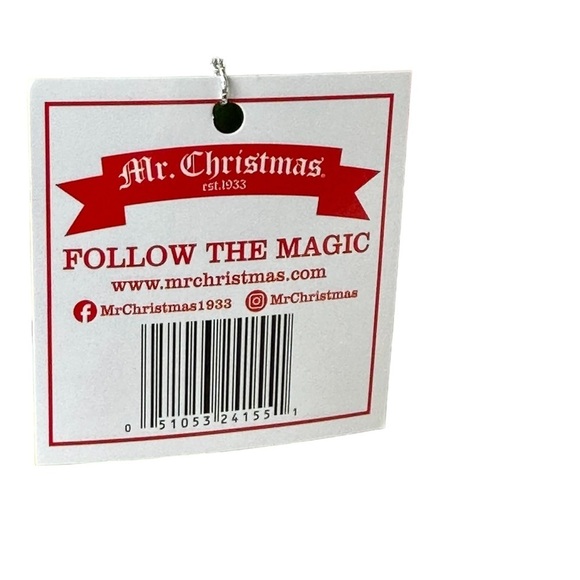 Mr. Christmas 10” Santa & elf Nostalgic Ceramic led lighted Tree NWT - Picture 8 of 14